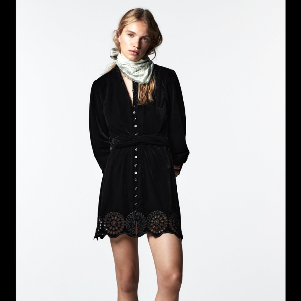 ♥️ ZARA NWT Velvet mini dress XS